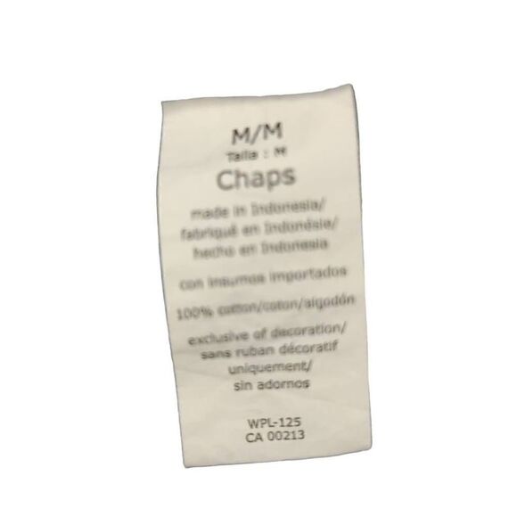 Chaps Surplus Men's Checkered Long Sleeve Button-Down Shirt Blue Medium - Picture 8 of 10